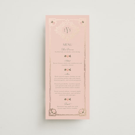 Foil-Pressed Long Menus