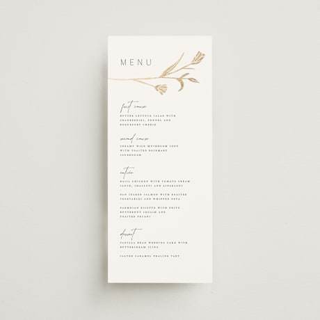 Foil-Pressed Long Menus