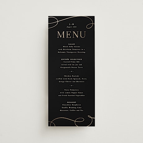 Foil-Pressed Long Menus