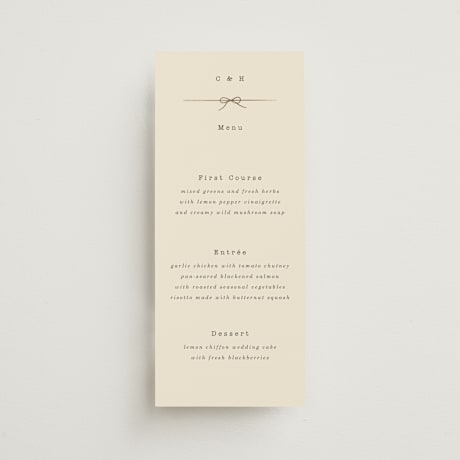 Foil-Pressed Long Menus