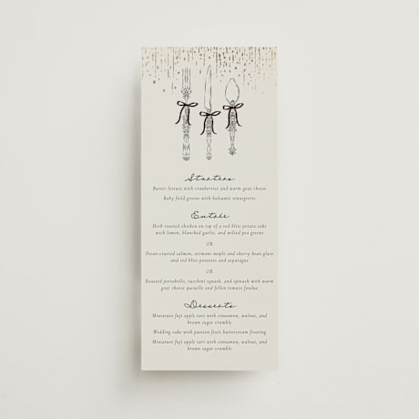 Foil-Pressed Long Menus