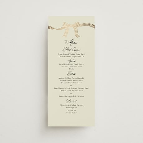 Foil-Pressed Long Menus