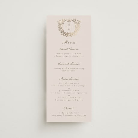 Foil-Pressed Long Menus