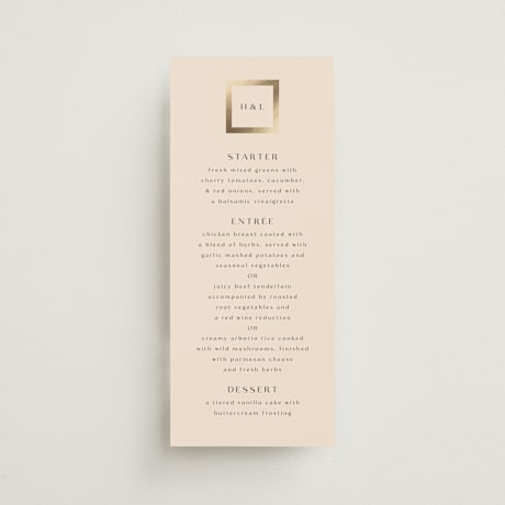 Foil-Pressed Long Menus