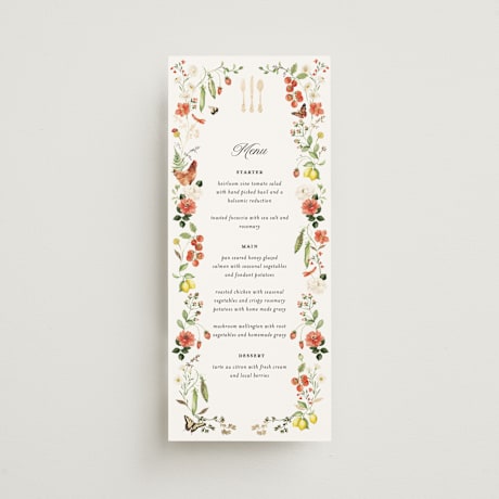 Foil-Pressed Long Menus