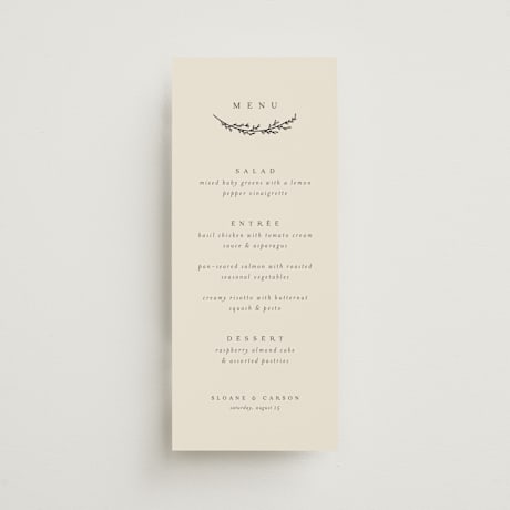 Foil-Pressed Long Menus