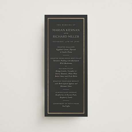 Foil-Pressed Long Menus