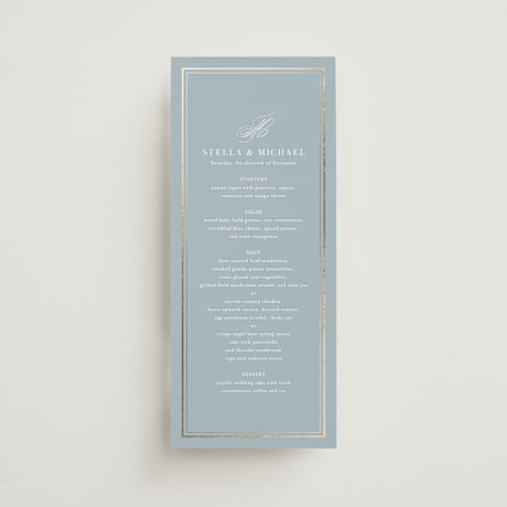 Foil-Pressed Long Menus