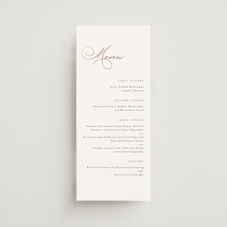 Foil-Pressed Long Menus