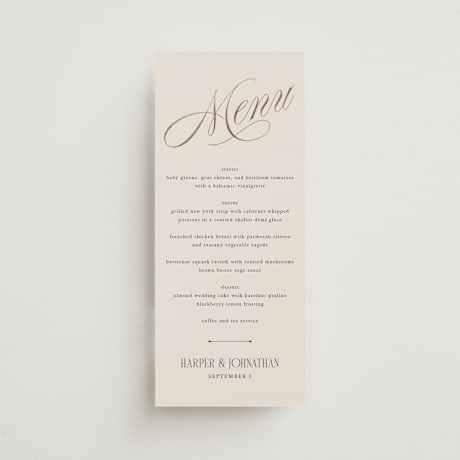 Foil-Pressed Long Menus