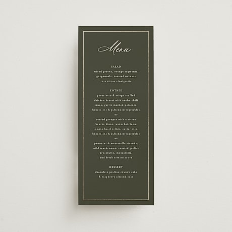 Foil-Pressed Long Menus