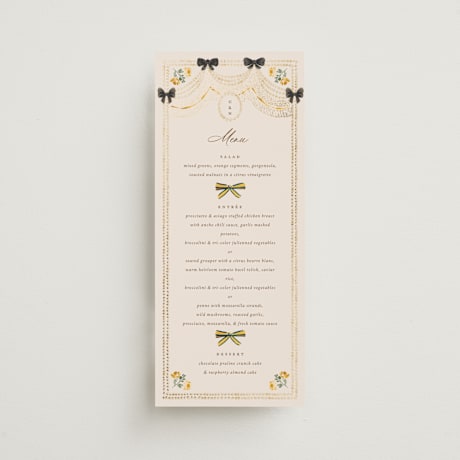 Foil-Pressed Long Menus