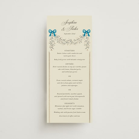 Foil-Pressed Long Menus