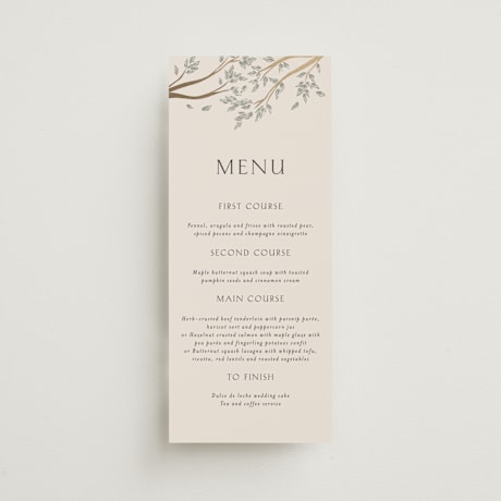 Foil-Pressed Long Menus