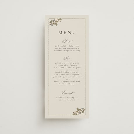 Foil-Pressed Long Menus