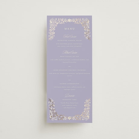 Foil-Pressed Long Menus