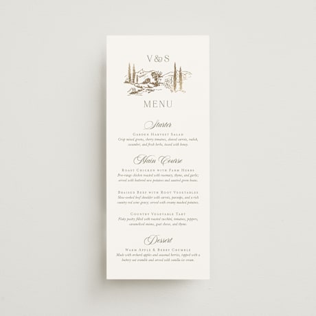 Foil-Pressed Long Menus