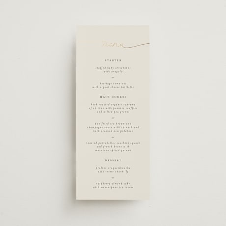 Foil-Pressed Long Menus