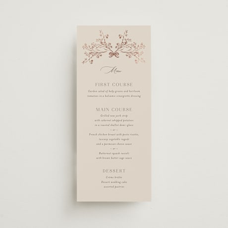 Foil-Pressed Long Menus