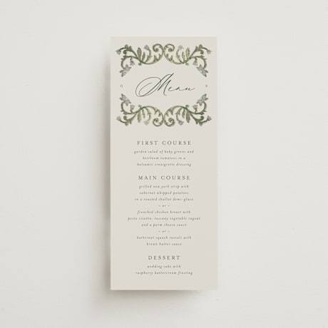 Foil-Pressed Long Menus