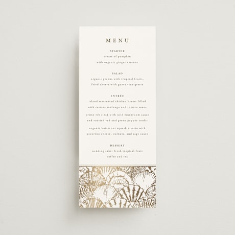Foil-Pressed Long Menus