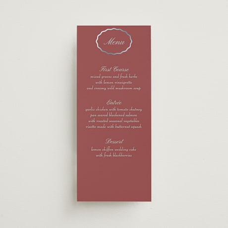 Foil-Pressed Long Menus