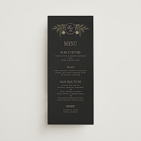 Foil-Pressed Long Menus