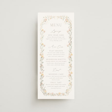 Foil-Pressed Long Menus