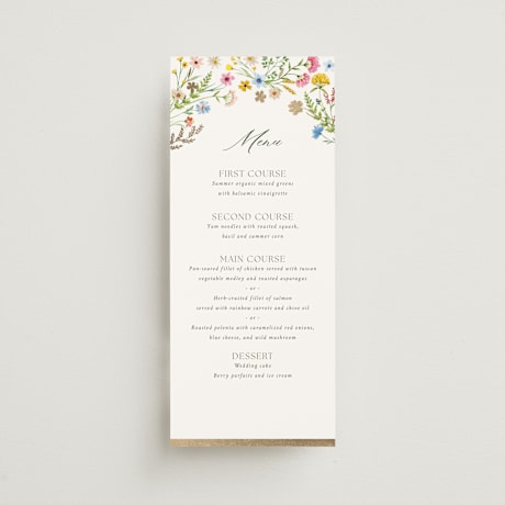 Foil-Pressed Long Menus