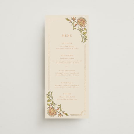 Foil-Pressed Long Menus