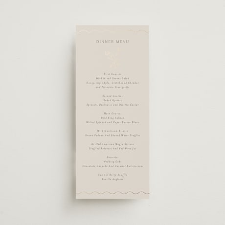 Foil-Pressed Long Menus
