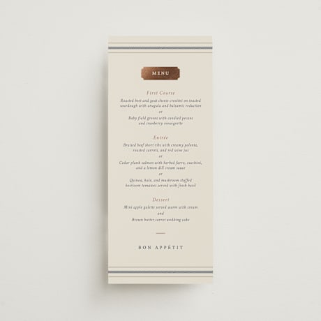 Foil-Pressed Long Menus
