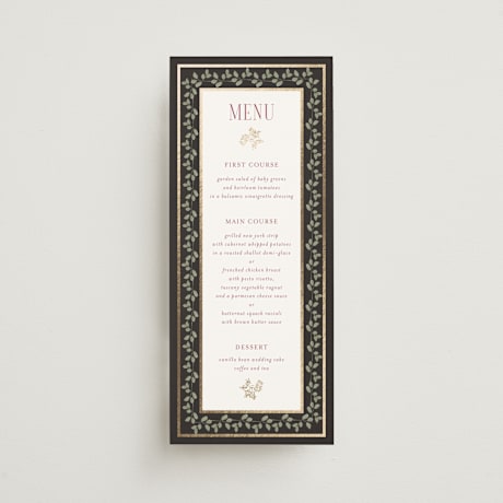 Foil-Pressed Long Menus