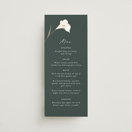 Foil-Pressed Long Menus