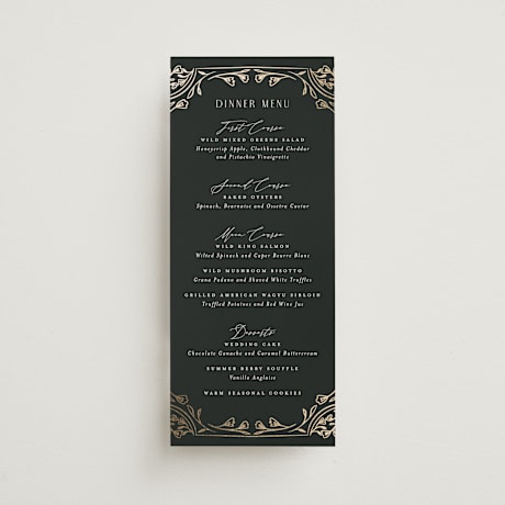 Foil-Pressed Long Menus