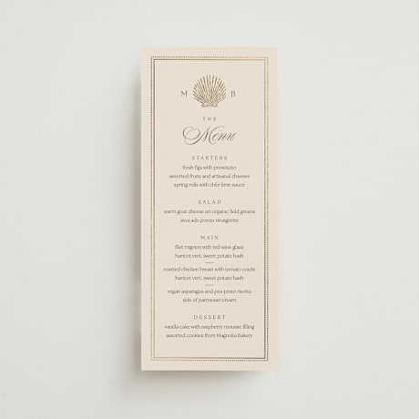 Foil-Pressed Long Menus