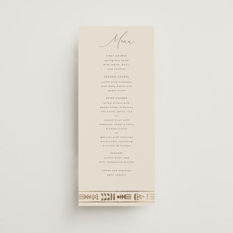 Foil-Pressed Long Menus