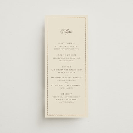 Foil-Pressed Long Menus