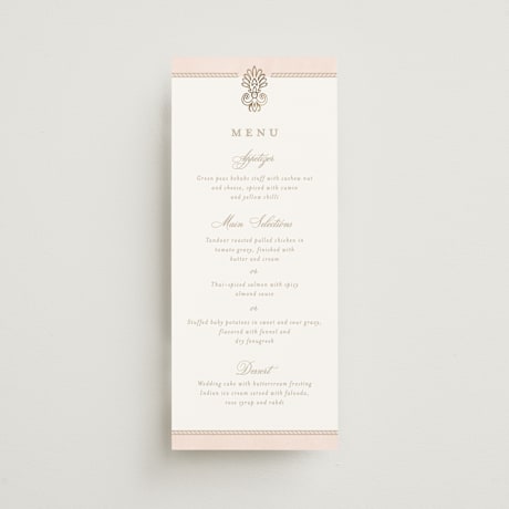 Foil-Pressed Long Menus