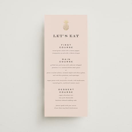 Foil-Pressed Long Menus