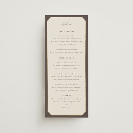 Foil-Pressed Long Menus