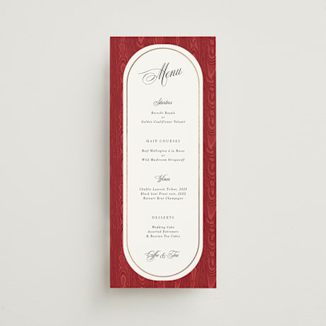 Foil-Pressed Long Menus