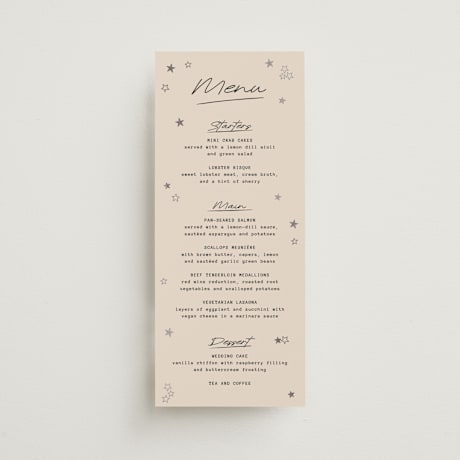 Foil-Pressed Long Menus