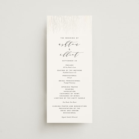 Gloss-Press Wedding Programs