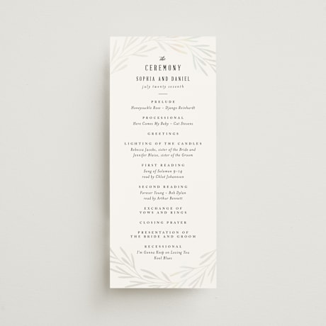 Gloss-Press Wedding Programs