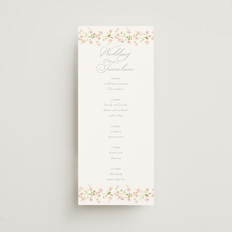 Tall Wedding Weekend Itinerary Cards