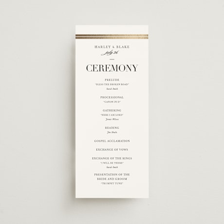 Foil-Pressed Wedding Programs