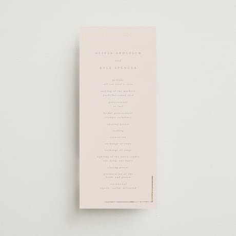 Foil-Pressed Wedding Programs