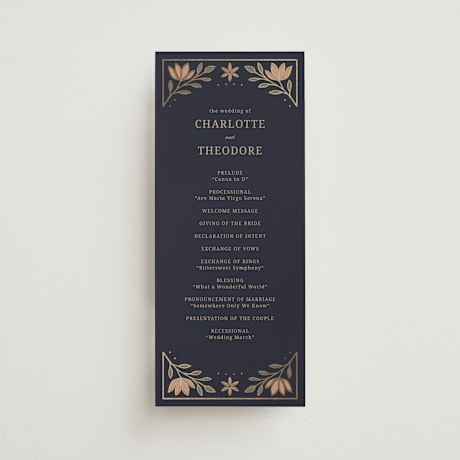 Foil-Pressed Wedding Programs