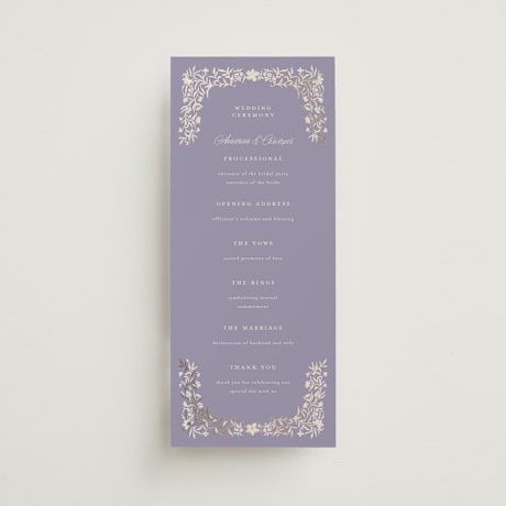 Foil-Pressed Wedding Programs